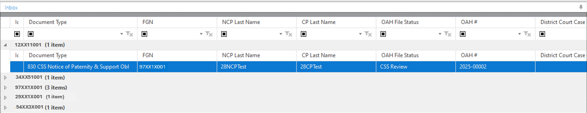 Image of OnBase with the document to be removed highlighted.