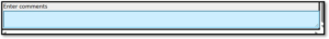 ALC screenshot – a text-entry box labeled “Enter comments”